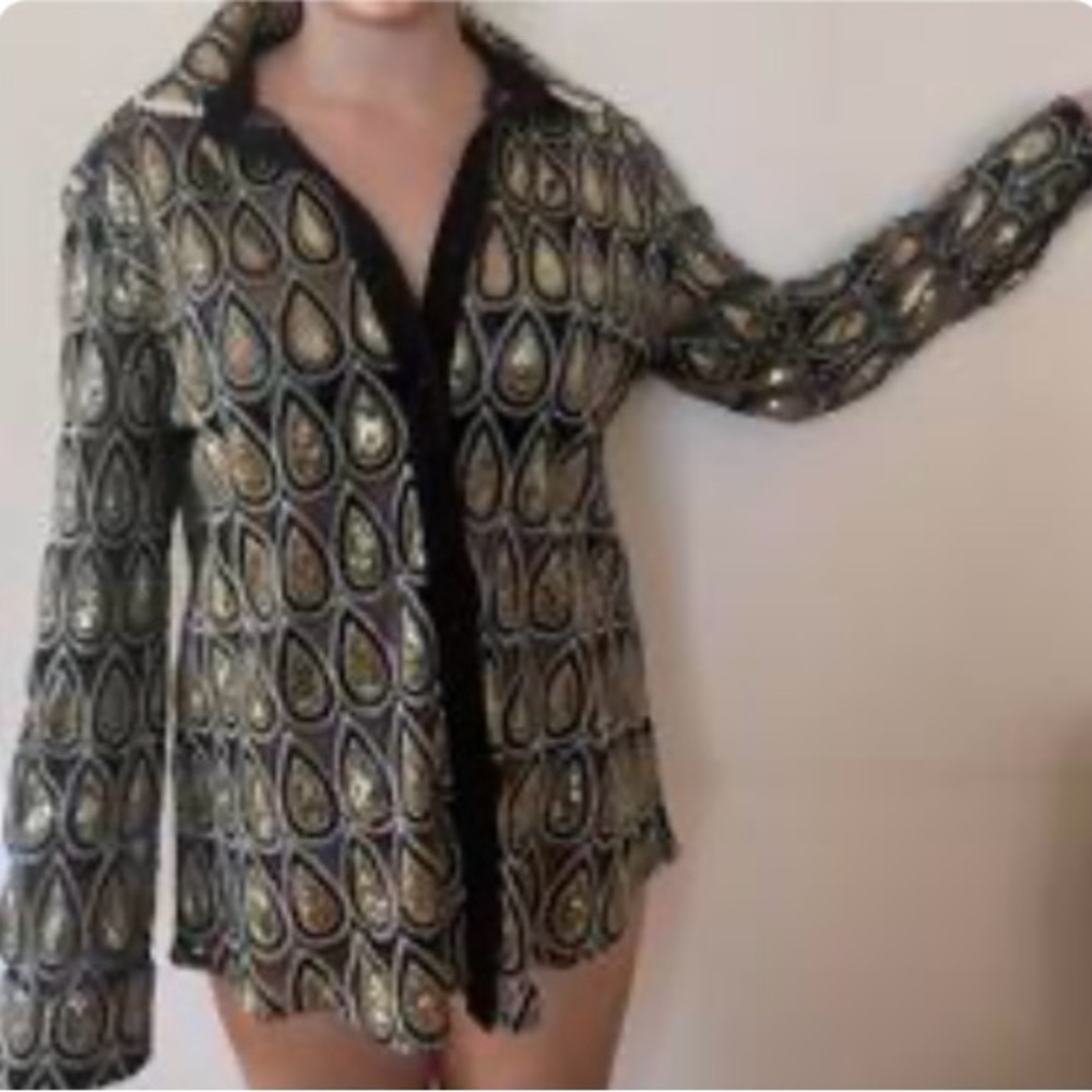 Sister Jane Fortuna Teardrop Sequined Top